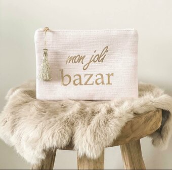 Pochette groot - Mon joli bazar (roze)